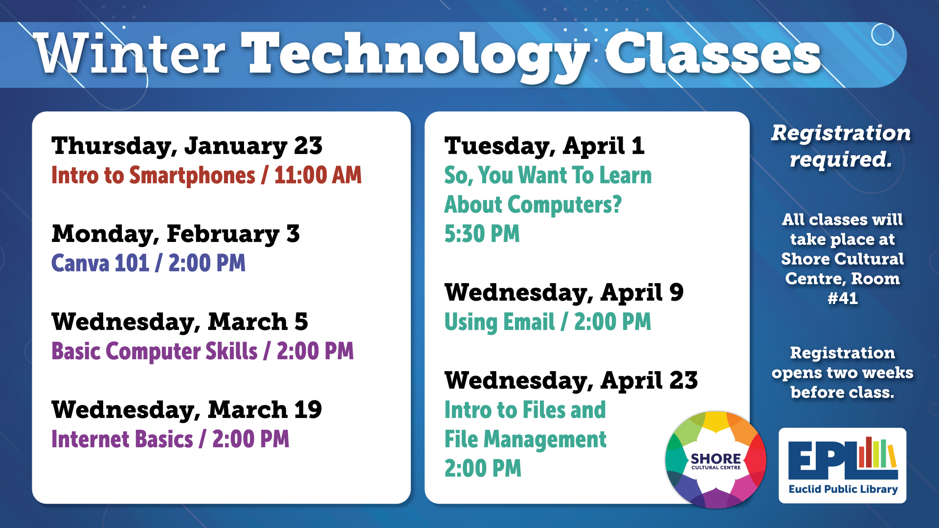 Winter Tech Classes