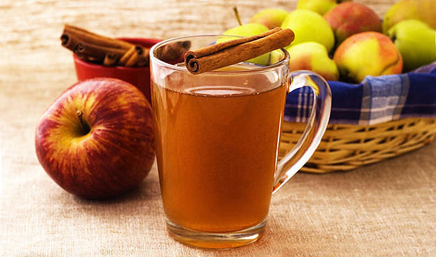Apple cider and apples picture
