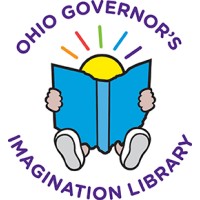 Ohio Governor's Imagination Library logo of a kid reading a book 