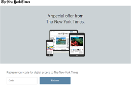 nytimes login page