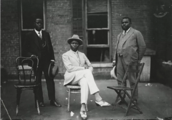 James Van Der Zee, Marcus Garvey with George O. Marke and Prince Kojo Tovalou-Houénou, 1924. 
